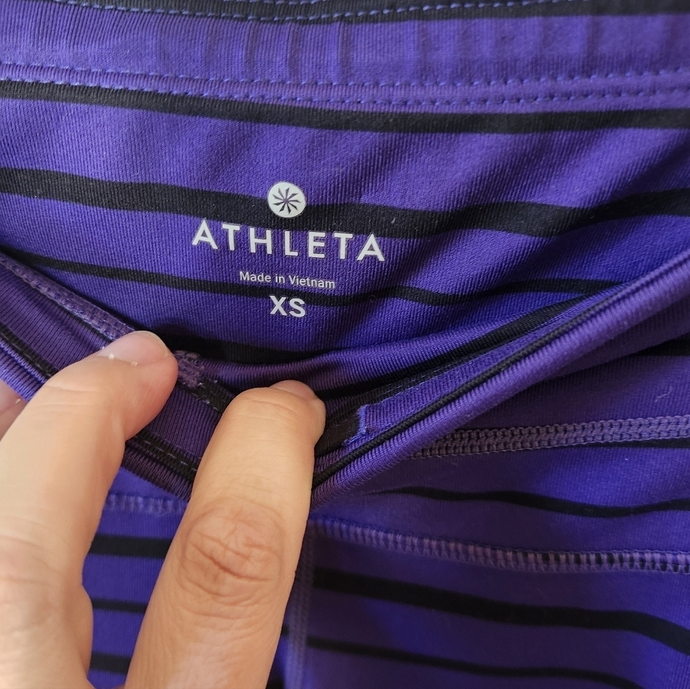 Athleta Purple and Black Leggings - Picture 2 of 2